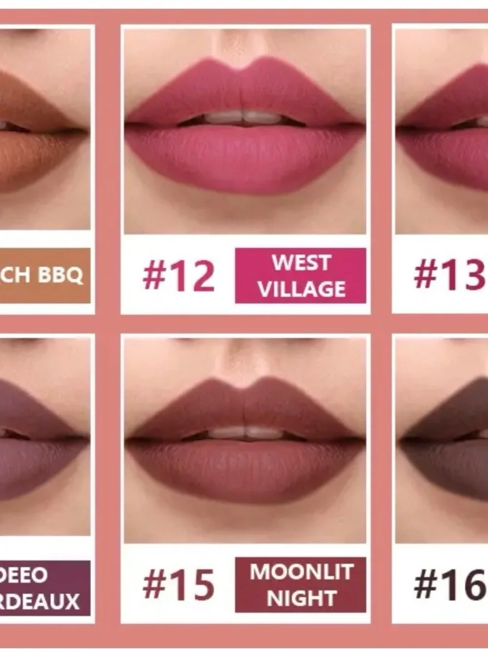 PAGE VINE Calligraphy Lip Stain Waterproof Long Lasting Lip Liner Beach BBQ